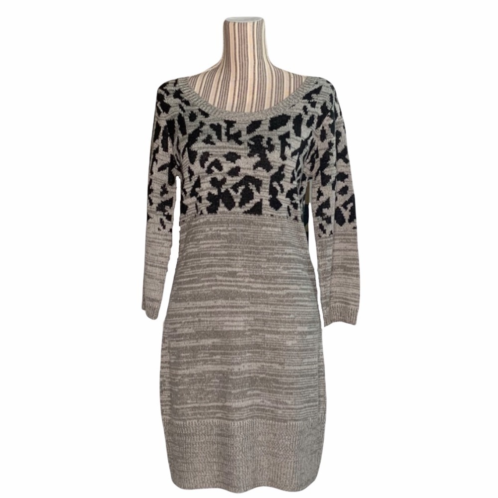 LIV Animal Print Sweater Dress